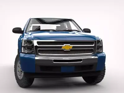 CHEVROLET SILVERADO 4PUERTAS 2010  Low-poly 3D model