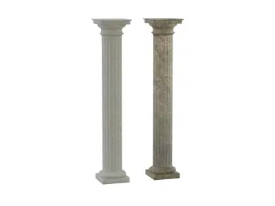 Set of 26 Columns Modular Doric Ionic and Corianthian 3D model