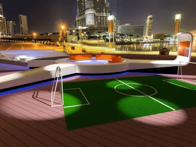 Sport outdoor studio Low-poly 3D model