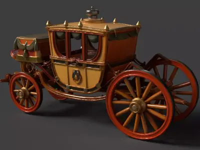Chinese ancient  carriage   Low-poly 3D model by aceimagedesign-1 from CGTrader