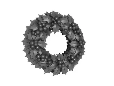 Christmas Wreath 3D Printable Decoration 3D print model buy