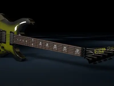 Kirk Hammett ESP KH-2 Green 3D model