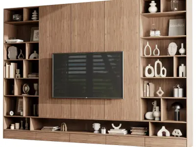TV Wall set 28 3D model