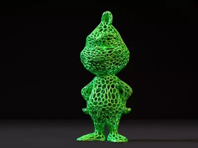 Grinch Voronoi 3D print model