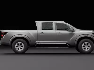 Nissan 4x4 Car Metallic Grey Medium Low-poly 3D model