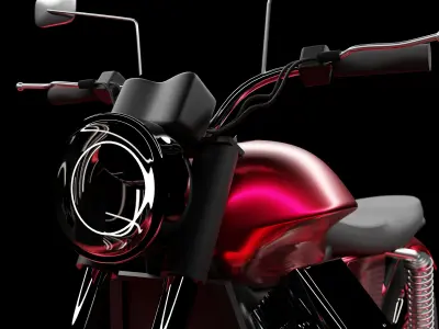 Low-Poly Low-Detail Motorcycle Free 3D model