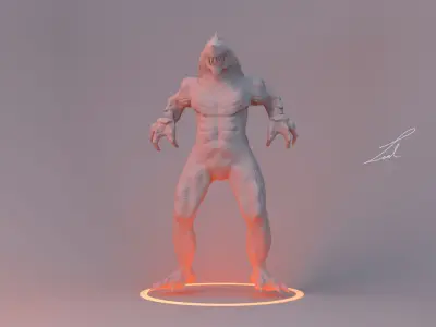 Alien  Character Low-poly 3D model Free 3D model