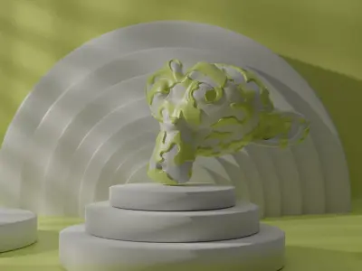 Minimal abtract artwork Free low-poly 3D model