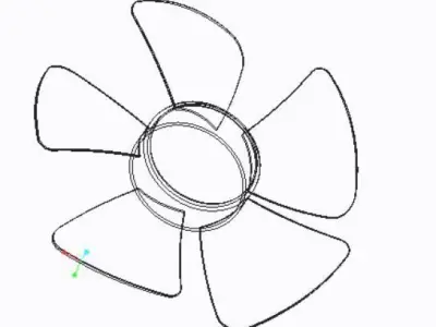 An 3D axial fan 3D print model