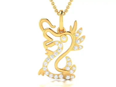 Women Pendant 3DM STL OBJ FBX Render Details 3D print model 11