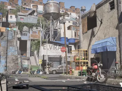 South American Slums - Favela Low-poly 3D model