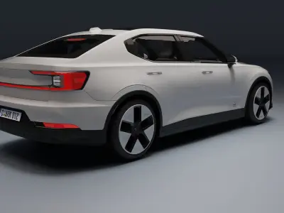Polestar 2 Low-poly 3D model