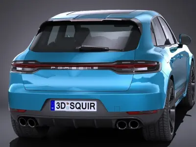 LowPoly Porsche Macan 2019 Low-poly 3D model