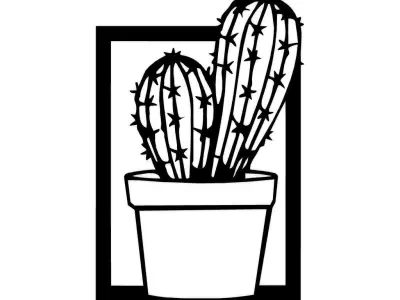 Cactus Wall Decoration 3D print model