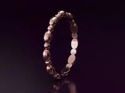 ellipse and sphere band Ring  Free 3D print model