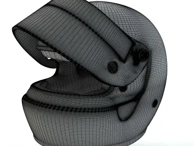 Ayrton Senna Helmet 1984 Low-poly 3D model