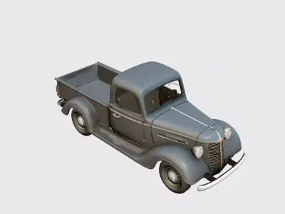 1930s Vintage Pickup Truck Model Early Classic Utility Vehicle 3D model