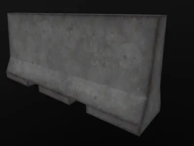 Concrete Barriers Low-poly 3D model