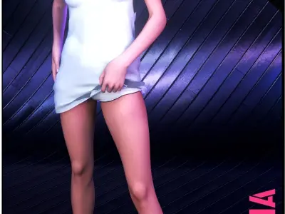 Tennis Dress A Low-poly 3D model