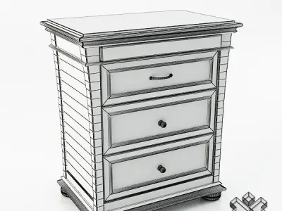 Night Stand Drawer - Glory 3D model