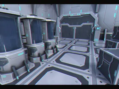 Scifi assets collection 3D Model Pack