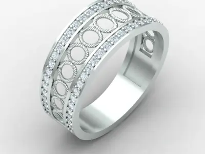 Wedding ring 08 3D print model