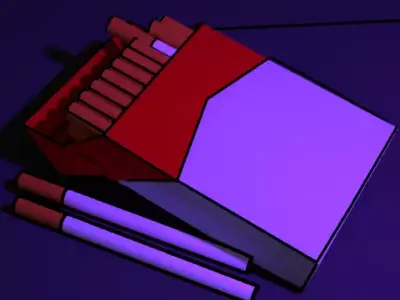 cigarette box Low Poly Free 3D model