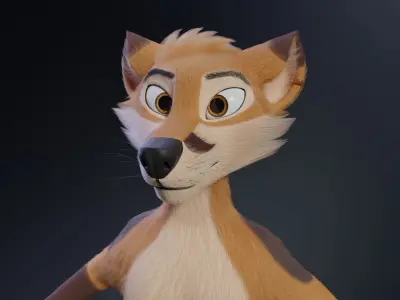 Mikael Anthro Fox 3D model