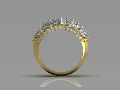 luxury woman ring jr00037 3D print model