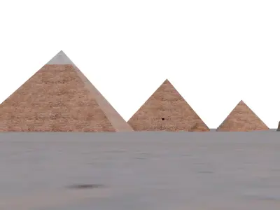 The pyramids of Giza and the Great Sphinx Giza Egypt 3D model