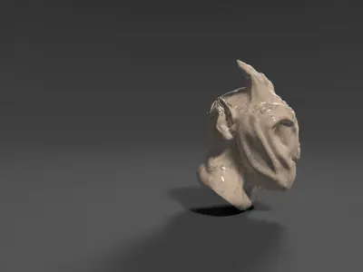 Monster head Low-poly 3D model