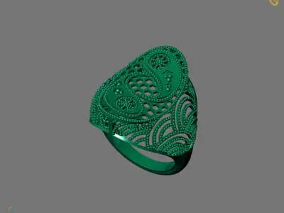 Women Plain Ring Ready STL Models Womens Ring 3d models 3D print model 35