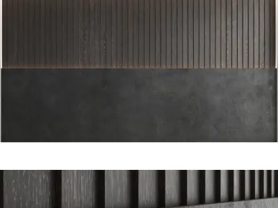 Decorative wall panel set 42 3D model