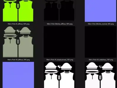 Polo T-shirt 3d Model 3D model