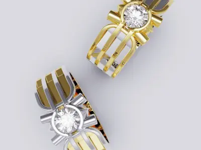 Gold Man Ring 3D print model