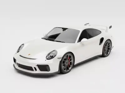 Porsche 911 GT3 RS Low-poly 3D model