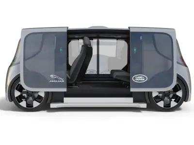Jaguar Land Rover Vector Electric Shuttle with Interior 3D model
