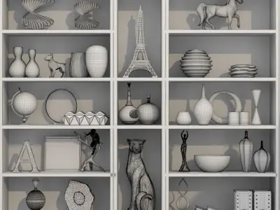 Set-173 eiffel tower shelf 3D model