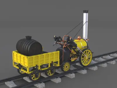 Rocket Locomotive and Wright Flyer Pack 3D model