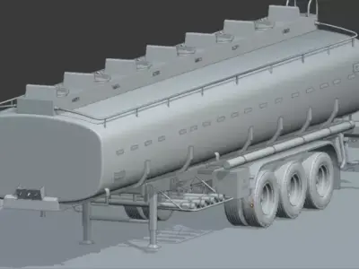 Trailer Gotti  Low-poly 3D model