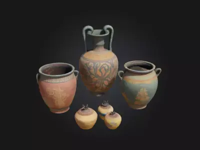 Ancient Ceramic Collection Historical Pottery 3D model