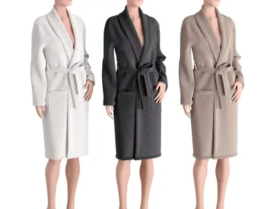 Bathrobe Mannequin Set 09 3D model