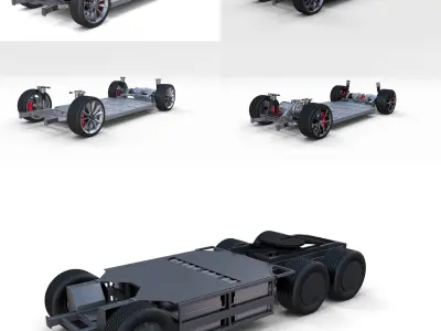 Tesla Chassis Pack Semi Roadster Model S X 3  3D model