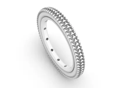 4 bicycle tire rings 3D print model