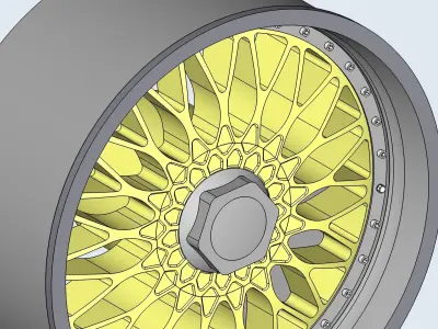 BBS rims for diecast model cars 3D print model