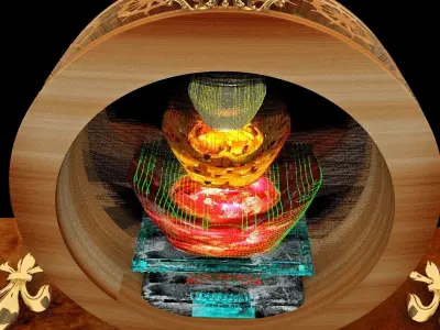 Chinese gold Ingot 3D model