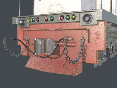 CC 201 Locomotive Low-poly 3D model