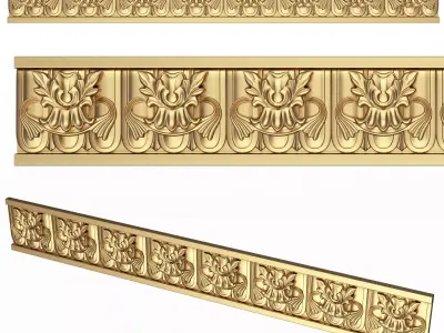 Ornament Element Molding 031 Low-poly 3D model