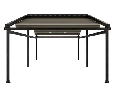 Motorized Pergola 5a rusty iron 3D model