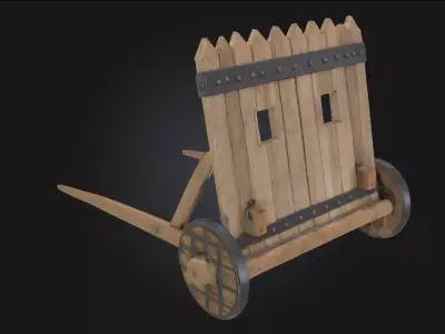 Medieval Siege Shield  Mobile Defense for the Battlefield 3D model